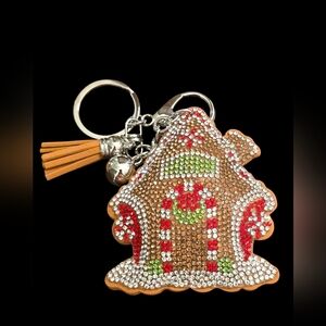 Festive Gingerbread House Bzg Charm Keychain